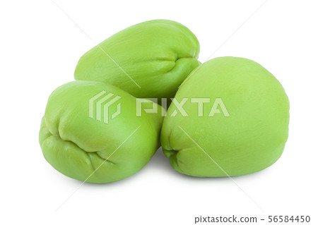 fresh Chayote vegetable or mexican cucumber isolated on white background fresh Chayote vegetable or mexican cucumber isolated on white background 56584450