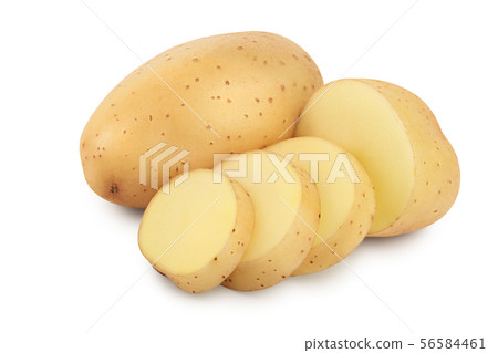 Young potato isolated on white background. Harvest new Young potato isolated on white background. Harvest new 56584461