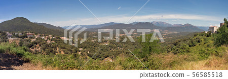 Beautiful mountain landscape panorama in Corsica, Beautiful mountain landscape panorama in Corsica, 56585518