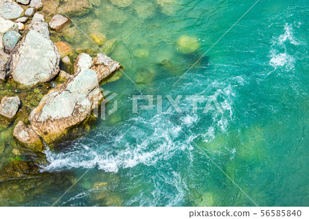 Top view of the river Top view of the river 56585840