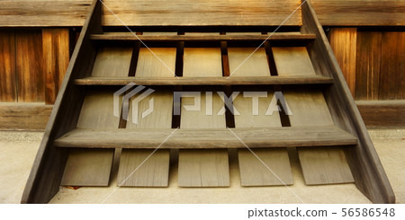 Old wooden staircase. Step up. Vintage style Old wooden staircase. Step up. Vintage style 56586548
