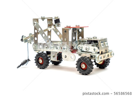 DIY Toy, Mini Metal Alloy Crane Truck on iSolated 56586568