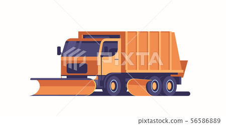 snow plow truck icon professional cleaning road vehicle winter snow removal concept flat horizontal snow plow truck icon professional cleaning road vehicle winter snow removal concept flat horizontal 56586889
