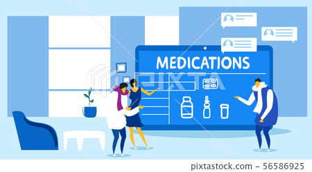 patients couple buying medications man woman discussing with online medical consultant pharmacy patients couple buying medications man woman discussing with online medical consultant pharmacy 56586925