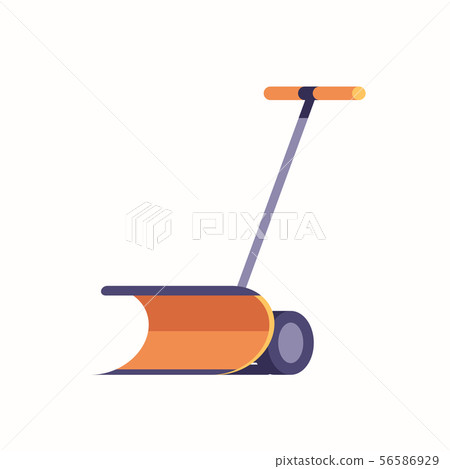 handle snowplough icon snow removal concept winter shoveling flat handle snowplough icon snow removal concept winter shoveling flat 56586929