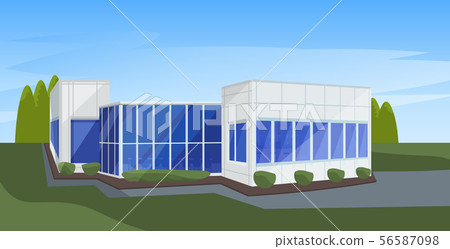 modern corporate architecture office building exterior with large panoramic windows flat modern corporate architecture office building exterior with large panoramic windows flat 56587098