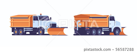 spreading salt on highway gritter snow plow truck icon professional cleaning road vehicle winter 56587288