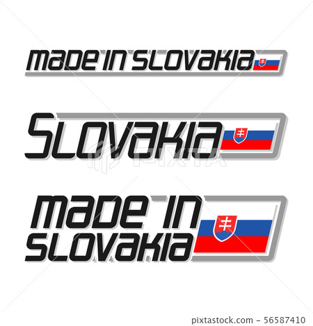 Vector text made in Slovakia Vector text made in Slovakia 56587410