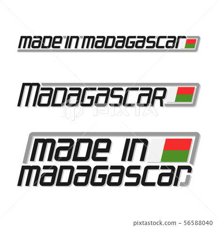 Vector text made in Madagascar 56588040
