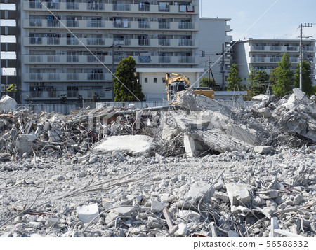 Rubble and apartment landscape Rubble and apartment landscape 56588332