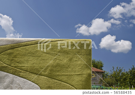 Wash-line in open space under the sky 56588435