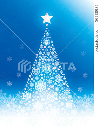 Christmas tree made of snowflakes 56588985