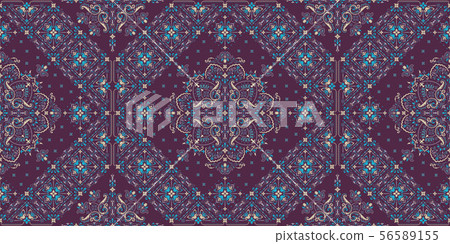 Seamless pattern based on ornament paisley Bandana Print. Vector ornament paisley Bandana Print Seamless pattern based on ornament paisley Bandana Print. Vector ornament paisley Bandana Print 56589155