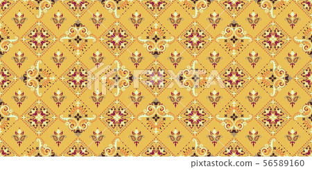 Seamless pattern based on ornament paisley Bandana Print. Vector ornament paisley Bandana Print 56589160