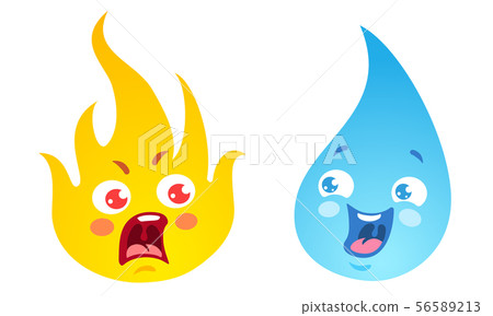 Fire and water. Fire and water. 56589213