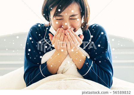 A cold wind disease woman 56589832