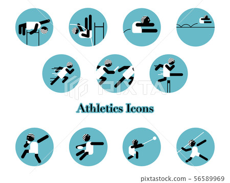 Athletics event icon set 56589969