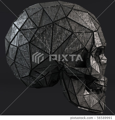 Science Fiction Fantasy Futuristic Human Skull 3D Science Fiction Fantasy Futuristic Human Skull 3D 56589991