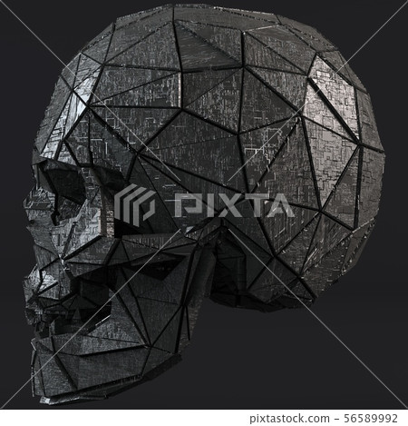 Science Fiction Fantasy Futuristic Human Skull 3D Science Fiction Fantasy Futuristic Human Skull 3D 56589992