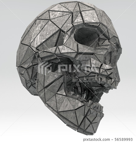 Science Fiction Fantasy Futuristic Human Skull 3D Science Fiction Fantasy Futuristic Human Skull 3D 56589993