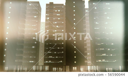Overpopulated Dystopia Building Blocks in Big City Overpopulated Dystopia Building Blocks in Big City 56590044