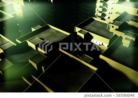 Overpopulated Dystopia Building Blocks in Big City Overpopulated Dystopia Building Blocks in Big City 56590046