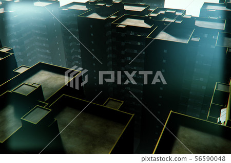 Overpopulated Dystopia Building Blocks in Big City Overpopulated Dystopia Building Blocks in Big City 56590048
