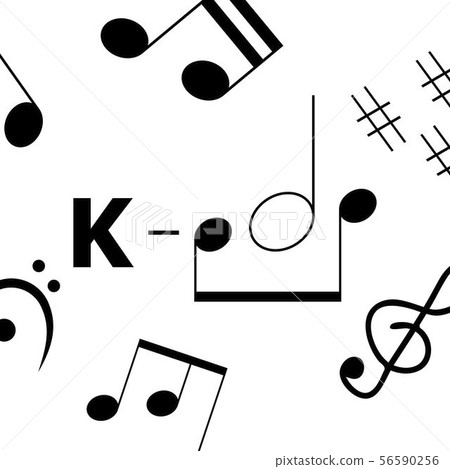 K-pop music style. Simple art banner with musical 56590256