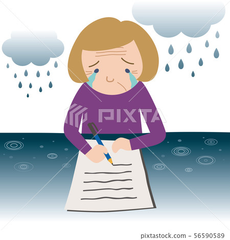 Scared letter horizontal writing grandma 56590589