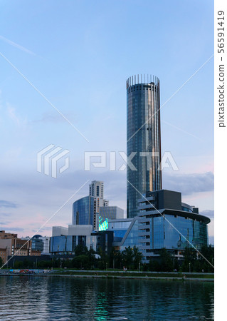 evening view of the residential skyscraper Iset 56591419