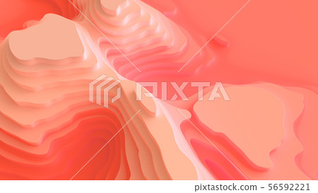 3D Landscape Island Paper cut Style Living Coral 3D Landscape Island Paper cut Style Living Coral 56592221