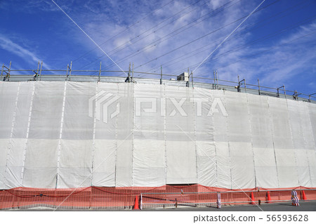 Covering construction site 56593628