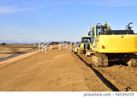 堤防施工現場 56594259