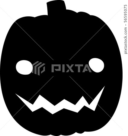 Halloween pumpkin ghost black silhouette 56595075