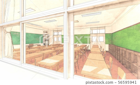 Elementary School Classroom No People Illustration 37 56595941