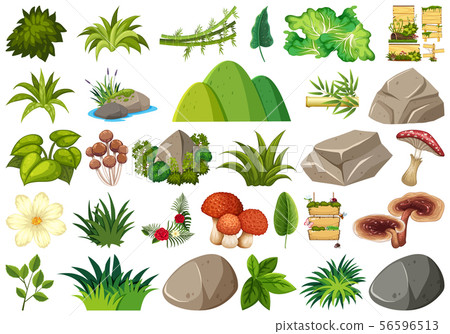 Set of isolated objects theme - gardening 56596513