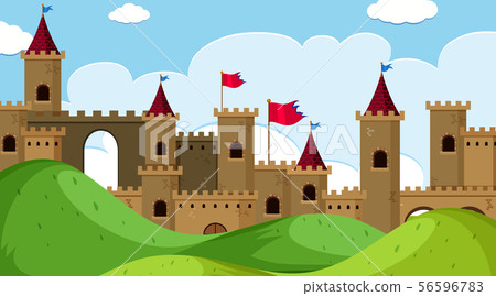 An outdoor scene with castle 56596783