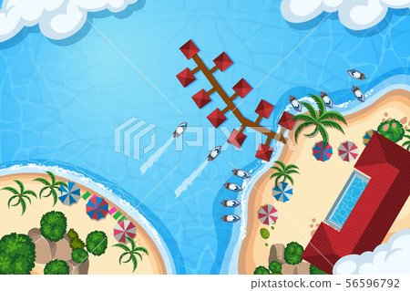 Set of aerial view scenes 56596792