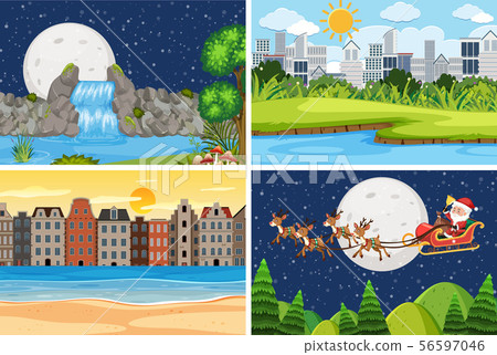 A set of outdoor scene including plant 56597046