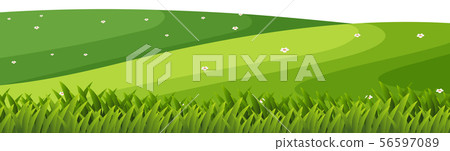 Landscape background with green grass on hills Landscape background with green grass on hills 56597089