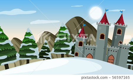 An outdoor scene with castle An outdoor scene with castle 56597165