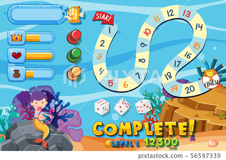 Game template with underwater background 56597339
