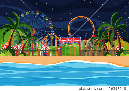 An outdoor scene with circus An outdoor scene with circus 56597348