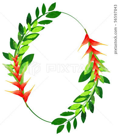 Frame design with flowers and leaves Frame design with flowers and leaves 56597843