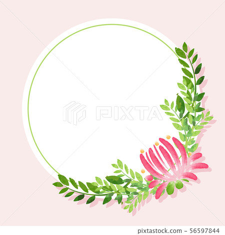 Frame design with flowers and leaves Frame design with flowers and leaves 56597844