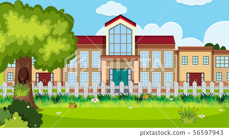 Building in town background Building in town background 56597943