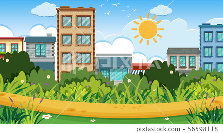 An outdoor scene with park 56598118