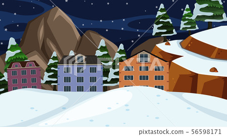 An outdoor scene with building 56598171