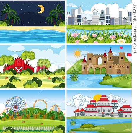 A set of outdoor scene including building 56598277