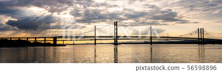 Beautiful sunset at The Forth road bridge and 56598896